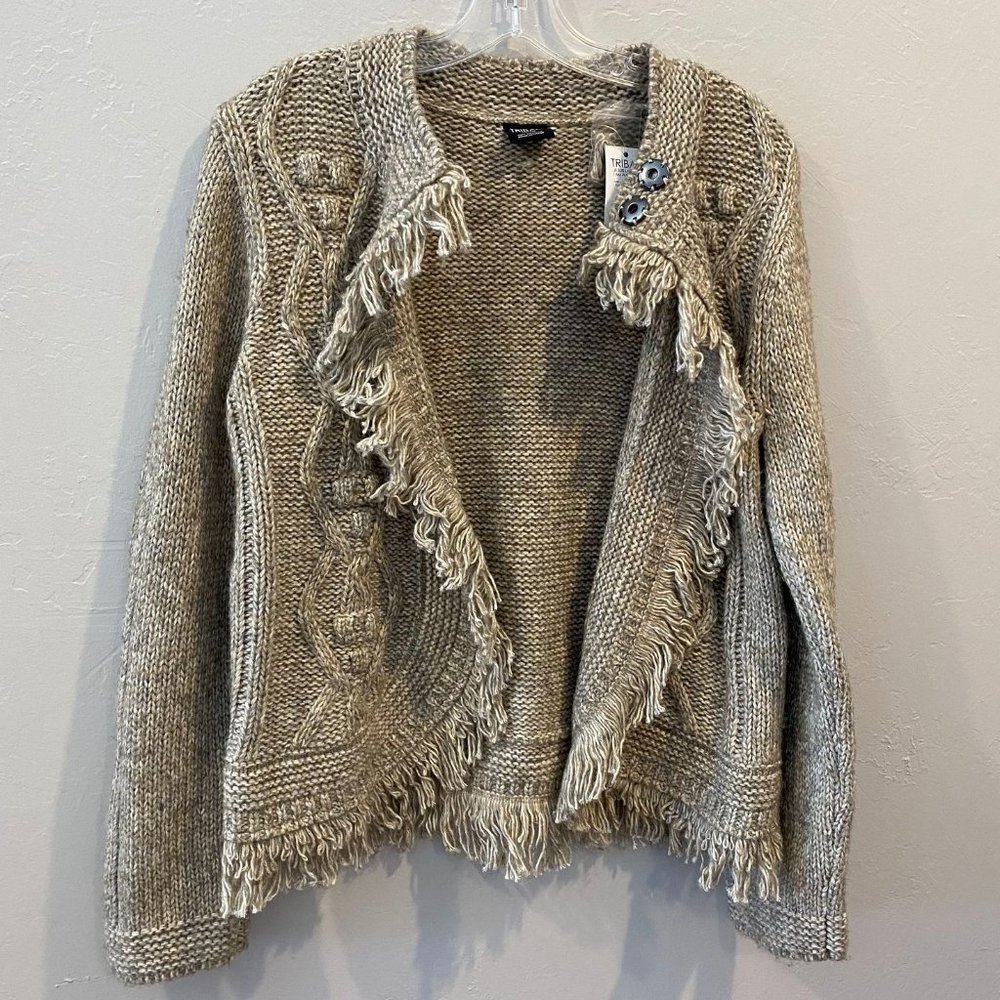 LAST CALL🌺 NWT Beautiful Tribal Knitted Tan Jacket M